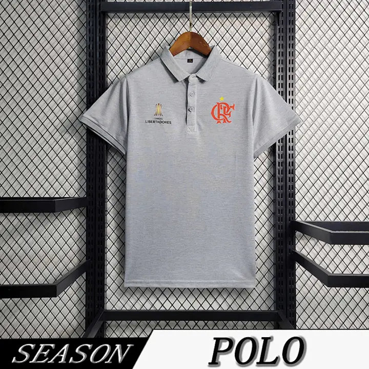 Camisa Polo Flamengo Cinza
