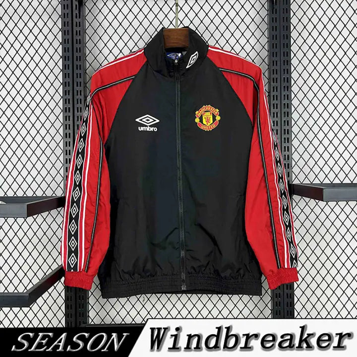 Corta-vento Manchester United Preto e Vermelho