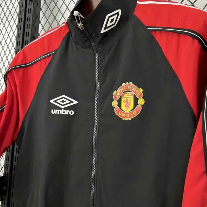 Corta-vento Manchester United Preto e Vermelho