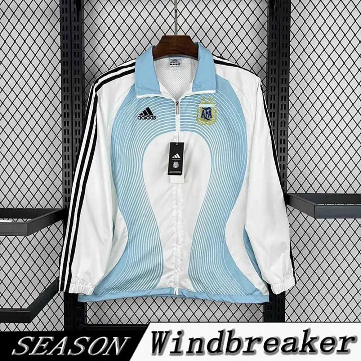 Corta-vento Argentina Branco e Azul-claro