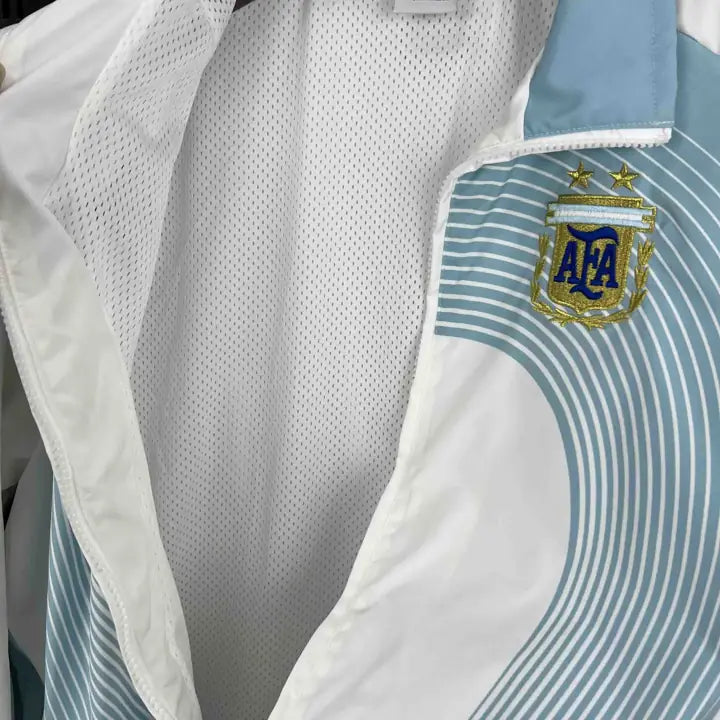 Corta-vento Argentina Branco e Azul-claro