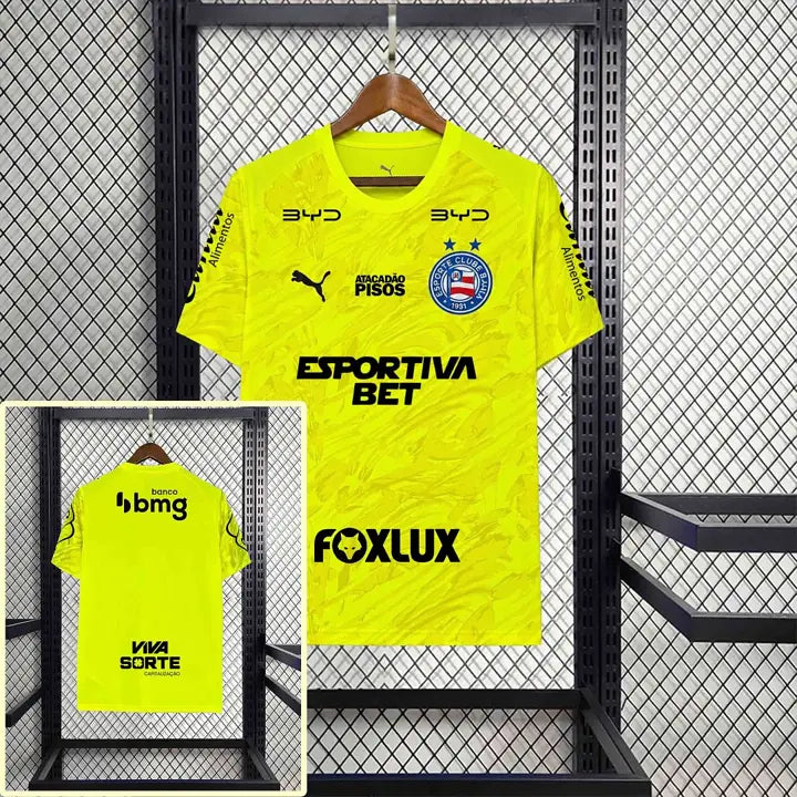 Camisa Bahia Amarela 26/27 Torcedor com Patrocínios