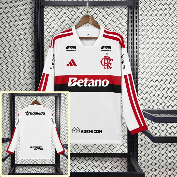 Camisa Flamengo II Manga Longa 26/27 Torcedor com Patrocínios