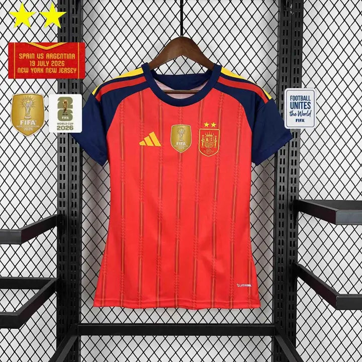 Camisa Espanha I 2 Estrelas 2026 Feminina