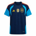Camisa Espanha Pré-jogo Azul-marinho 2 Estrelas 2026 Torcedor com Patch de Campeão