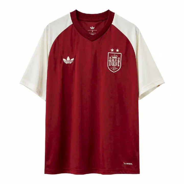 Camisa Espanha Pré-jogo Vinho 2 Estrelas 2026 Torcedor