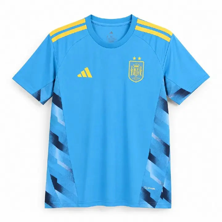 Camisa Espanha Goleiro Azul 2 Estrelas 2026 Torcedor