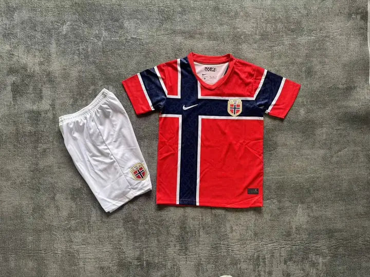 Camisa Noruega I 2026 Infantil (Kit)